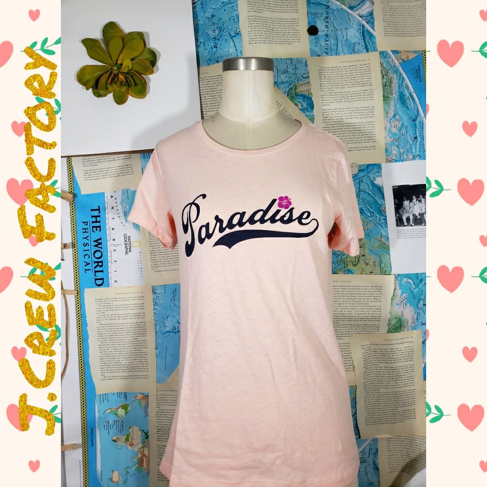 NWT J.Crew Factory "Paradise" Graphic Tee